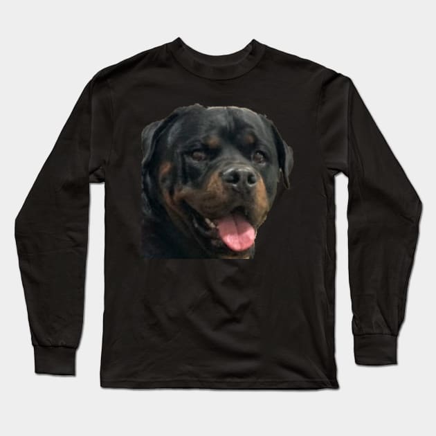 Rottweiler Tongue Out Long Sleeve T-Shirt by PLANTONE